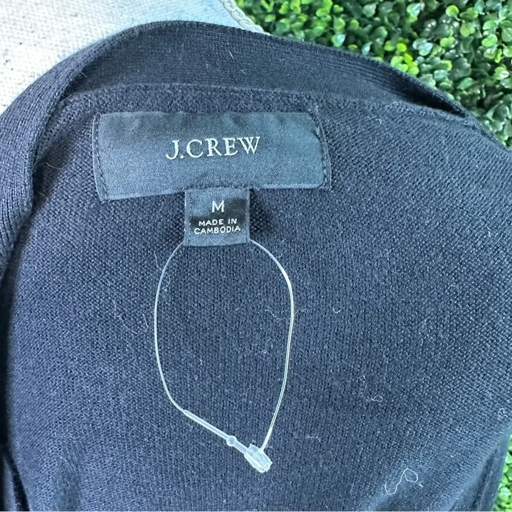 NWOT j crew Classic‎ Black Women's button down Cardigan Sweater cotton
